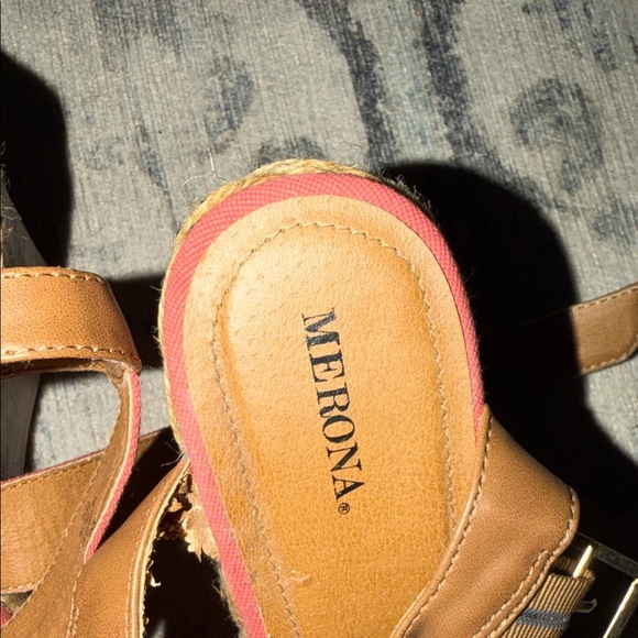 Merona Women's Coral and Tan Sandals - Picture 2 of 3